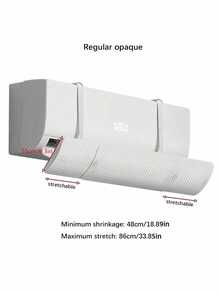 SHEIN 1个可调节空调出风挡板，（PET）可调节透明出风口挡板，可调节出风罩，防直吹空调出风挡板，可左右上下调节位置 - 白色 - 查看 9