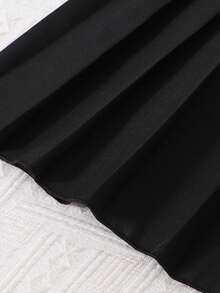 青少年女孩学院风马球领运动衫 + 百褶迷你裙两件套 - 灰色 - 查看 7