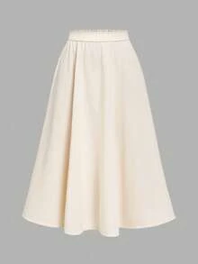 SHEIN MOD Plus Size Apricot Elegant Commuter Vest & Skirt Set Autumn Winter Clothes For Women. Outfit - Apricot - View 5