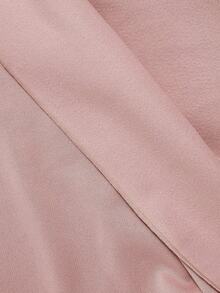 SHEIN MOD 加大码粉色翻领双排扣收腰中长款大衣，优雅少女风秋冬女装，圣诞节适用。 - 粉色 - 查看 10