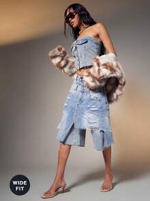 SHUZIA Women's Wide-Fit Fashionable Clear Heeled Sandals - Beige - View 4