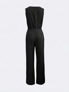 INAWLY 2pcs/Set Women Mature Casual Sleeveless Top & Pants Set, Summer