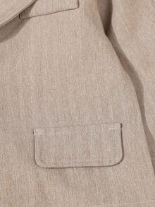 SHEIN 3pcs Toddler Boys' Formal Suit Set: Includes 1 Solid Color Casual Loose Long Sleeve Blazer Jacket With Fake Pockets And Buttons, 1 Vest, And 1 Elastic Waist Casual Pants. No Shirt, No Tie Accessories. This Business Gentleman Style Long Sleeve Suit Set Is Designed To Be Elegant, Simple And Generous, Suitable For Birthday Parties, Evening Events, Weddings, Christenings, Back To School Season And Holidays. - Multicolor - View 6