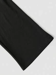 ROMWE MEN Goth Men's Loose Comfortable Casual Sports Straight Leg Sweatpants, Black - Black - View 7