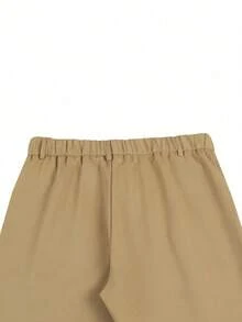 Manfinity Homme 男士純色西褲，側口袋式，不帶腰帶