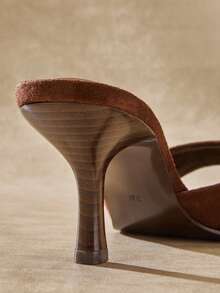 SHUZIA Women's Fashionable Faux Suede Heeled Sandals