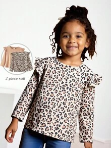 Maija Kids Maija Kids Set de 2 camisetas de manga corta con cuello redondo para niña - Café integral - Ver 1