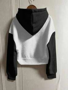 INAWLY Áo nỉ dáng rộng màu trơn đơn giản cho nữ mặc khi tốt nghiệp vào mùa thu/đông, dành cho giáo viên nữ, áo chui đầu trở lại trường vào mùa thu - Nhiều màu - Xem 2