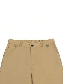 Manfinity Homme 男士純色西褲，側口袋式，不帶腰帶