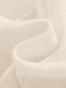 CovetEZ 女式纯色翻边腰阔腿裤，秋冬 - 卡其色 - 查看 7