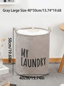 SHEIN 1pc Foldable Waterproof Japanese Style Large Cloth ToyLaundry Basket, Suitable For Bathroom And Daily Use