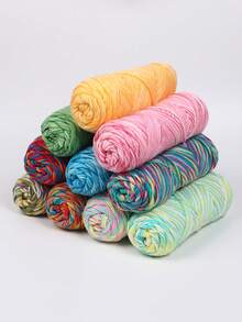Sợi nhuộm tie-dye nhiều màu, độ dày trung bình, trọng lượng 200g, thích hợp để đan, móc, làm áo len ấm áp, khăn quàng cổ, áo khoác, khăn choàng, áo khoác ngoài, đồ thủ công mỹ nghệ, chăn, v.v. Vào mùa thu/đông, 1 cuộn = 2 quả = 200g - Nhiều màu - Xem 8