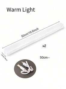 2pcs LED Motion Sensor Light ,Wireless LED Night Light ,Rechargeable Light Cabinet Wardrobe Lamp ,Staircase Backlight For Kitchen - White-2pcs - View 10