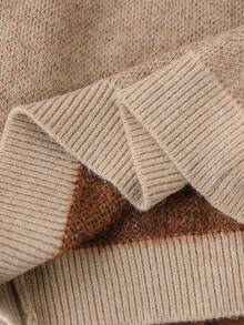 Sparklyn Teen Girls Camel Mohair Jacquard Leopard Print Bow + White Ribbon Bow Loose Cropped Knit Sweater With Coffee Pleated Skirt, Soft & Comfortable, Suitable For Daily, Outdoor, Travel, Vacation, Home, And Teen Girl Play Winter Christmas Halloween Toddler Cardigan Sweater Autumn Fall Jumpers Sweaters Tops Dress Dresses Christmas Jumper Cozy Pixies Prepcrw Christmas Outfit Halloween  New Born Toddler  Fall Winter Dress Halloween  Romper Stuff Halloween Jumper Jumper Cardigans Shirts White Cardigan Clean Downtown Off The Shoulder Sweater Outfit Sets Pink Sweater Jacket Cute Fall Outfits Outfits Top Maija Christmas Dress  Toddler Fall Dark Purple Skirt Christmas Sweater  Fall Sweaters Unisex White Sweater Vest Skirt Sets - Camel - View 4