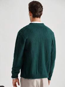 Manfinity CityGents Men's Casual Single-Breasted Knitted Cardigan, Autumn/Winter