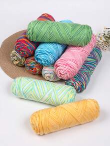 Sợi nhuộm tie-dye nhiều màu, độ dày trung bình, trọng lượng 200g, thích hợp để đan, móc, làm áo len ấm áp, khăn quàng cổ, áo khoác, khăn choàng, áo khoác ngoài, đồ thủ công mỹ nghệ, chăn, v.v. Vào mùa thu/đông, 1 cuộn = 2 quả = 200g - Nhiều màu - Xem 12