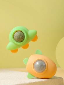 PETSIN Spinning Catnip Ball Toy Rocket Flying Saucer Kitten Self-Hi And Boredom Tease Cat Toy - Multicolor - View 6