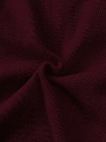 Elamini 女式 Y2K 休闲宽松卷边针织毛衣，带龙虾刺绣图案 - 紅色 - 查看 5