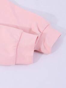 Sparklyn 3pcs/Set Girls Camouflage Pattern Sweatshirt Top With Camisole And Drawstring Hem Casual Pants, Suitable For Spring/Autumn Daily Wear - Pink - View 6