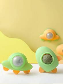 PETSIN Spinning Catnip Ball Toy Rocket Flying Saucer Kitten Self-Hi And Boredom Tease Cat Toy - Multicolor - View 5