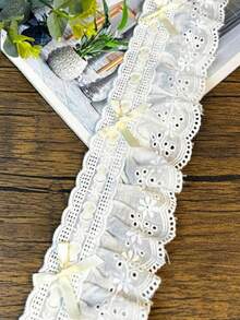 1 Stück 1 Yard buntes Band, mit Schleifenspitzenbesatz, für DIY Handwerkskleidung, Geschenkverpackung, Stickerei, Stricken, Nähkante, Dekorationsspitze Nähzubehör