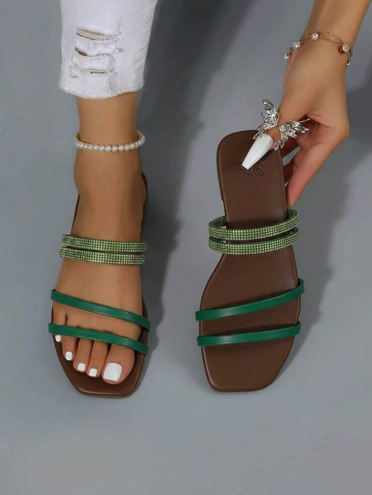 Women Home Slippers - Green - View 1