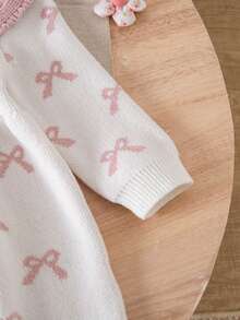 SHEIN Playful Pals Baby Girls Autumn/Winter New Outfit, Round Neck Ruffle Lantern Sleeve Sweater Dress, Fashionable Casual Versatile Long Sleeve Sweater Dress Winter Christmas Halloween Toddler Cardigan Sweater Autumn Fall Jumpers Sweaters Tops Dress Dresses Christmas Jumper Cozy Pixies Prepcrw Christmas Outfit Halloween  New Born Toddler  Fall Winter Dress Halloween  Romper Stuff Halloween Jumper Jumper Cardigans Shirts White Cardigan Clean Downtown Off The Shoulder Sweater Outfit Sets Pink Sweater Jacket Cute Fall Outfits Outfits Top Maija Christmas Dress  Toddler Fall Dark Purple Skirt Christmas Sweater  Fall Sweaters Unisex White Sweater Vest Skirt Sets - White - View 7