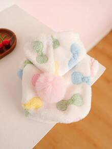 PETSIN 1pc Pet Clothing, Autumn And Winter Thick Velvet Jacket Warm Hoodie, Suitable For Cats And Dogs To Wear Clothes - 彩色 - 查看 2