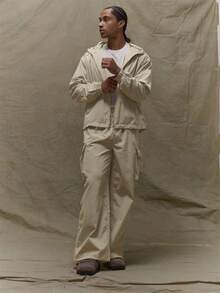 Musero Baggy Tech Ruched Track Joggers Pants Only Sets Fall SUMMER SPRING - Grey - View 5