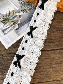 1 Stück 1 Yard buntes Band, mit Schleifenspitzenbesatz, für DIY Handwerkskleidung, Geschenkverpackung, Stickerei, Stricken, Nähkante, Dekorationsspitze Nähzubehör