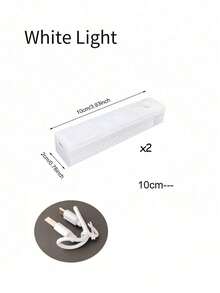 2pcs LED Motion Sensor Light ,Wireless LED Night Light ,Rechargeable Light Cabinet Wardrobe Lamp ,Staircase Backlight For Kitchen - White-2pcs - View 15