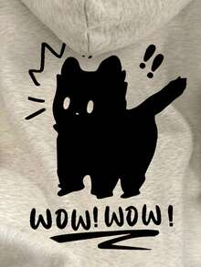 INAWLY Women's Casual Cartoon Print Drop Shoulder Hoodie, Autumn/Winter