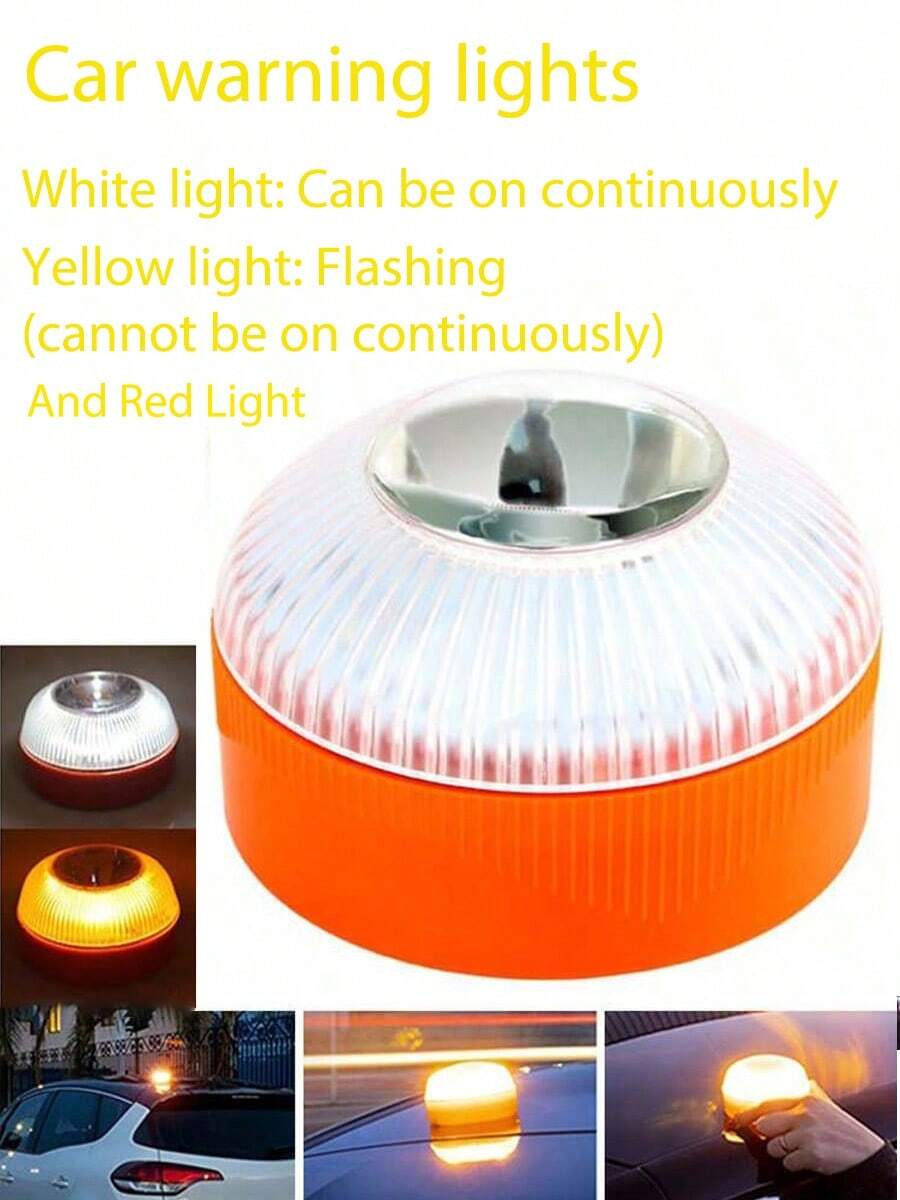 1 件，LED 汽车应急灯、车辆警示灯、户外应急灯、应急警示灯、交通应急灯、磁性安装、应急闪光灯、户外露营应急灯、AAA 电池（不含）、易于更换电池、操作简单、白光和黄光