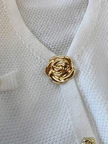 Franclia Áo len cardigan ngắn Goddess Vibe thời trang mới, áo khoác dệt kim thiết kế độc đáo dành cho nữ - trắng - Xem 5