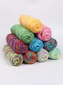 Sợi nhuộm tie-dye nhiều màu, độ dày trung bình, trọng lượng 200g, thích hợp để đan, móc, làm áo len ấm áp, khăn quàng cổ, áo khoác, khăn choàng, áo khoác ngoài, đồ thủ công mỹ nghệ, chăn, v.v. Vào mùa thu/đông, 1 cuộn = 2 quả = 200g - Nhiều màu - Xem 9