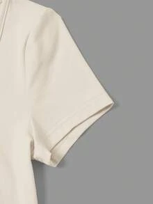 SHEIN EZwear 5件/包 女士圆领修身短袖T恤，多色基础款T恤 女士方领上衣 女士基础款上衣 纯色T恤 - 彩色 - 查看 12