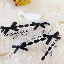 1 Stück 1 Yard buntes Band, mit Schleifenspitzenbesatz, für DIY Handwerkskleidung, Geschenkverpackung, Stickerei, Stricken, Nähkante, Dekorationsspitze Nähzubehör