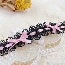 1 Stück 1 Yard buntes Band, mit Schleifenspitzenbesatz, für DIY Handwerkskleidung, Geschenkverpackung, Stickerei, Stricken, Nähkante, Dekorationsspitze Nähzubehör
