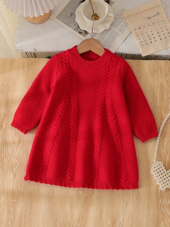 SHEIN Baby Girl Solid Color Crew Neck Casual Versatile Long Sleeve Sweater Dress Winter Christmas Halloween Toddler Cardigan Sweater Autumn Fall Jumpers Sweaters Tops Dress Dresses Christmas Jumper Cozy Pixies Prepcrw Christmas Outfit Halloween  New Born Toddler  Fall Winter Dress Halloween  Romper Stuff Halloween Jumper Jumper Cardigans Shirts White Cardigan Clean Downtown Off The Shoulder Sweater Outfit Sets Pink Sweater Jacket Cute Fall Outfits Outfits Top Maija Christmas Dress  Toddler Fall Dark Purple Skirt Christmas Sweater  Fall Sweaters Unisex White Sweater Vest Skirt Sets