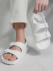 Hombre Sandalias Ultraligeras Punta Abierta Antideslizante Estilo Minimalista para Playa y Casa - Blanco - Ver 1