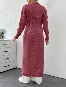 EURMUSE Cardigan With Detail And Long Special Button Detail+ 480,Cardigans For Women,Petite Cardigans,Cardigans - Dusty Pink - View 8