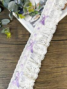 1 Stück 1 Yard buntes Band, mit Schleifenspitzenbesatz, für DIY Handwerkskleidung, Geschenkverpackung, Stickerei, Stricken, Nähkante, Dekorationsspitze Nähzubehör