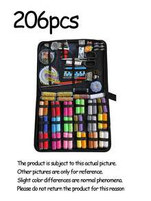 1pc Portable Sewing Kit, Home Sewing Tool Set With Thread Box, Needles, Sewing Accessories (Random Color) - Black - View 7