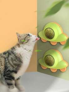 PETSIN Spinning Catnip Ball Toy Rocket Flying Saucer Kitten Self-Hi And Boredom Tease Cat Toy - Multicolor - View 1