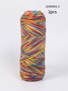 Sợi nhuộm tie-dye nhiều màu, độ dày trung bình, trọng lượng 200g, thích hợp để đan, móc, làm áo len ấm áp, khăn quàng cổ, áo khoác, khăn choàng, áo khoác ngoài, đồ thủ công mỹ nghệ, chăn, v.v. Vào mùa thu/đông, 1 cuộn = 2 quả = 200g - Nhiều màu - Xem 19