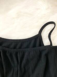 Franclia 冬季女装秋冬不对称肩部黑色侧褶腰长袖T恤优雅休闲T恤 - 黑色 - 查看 4