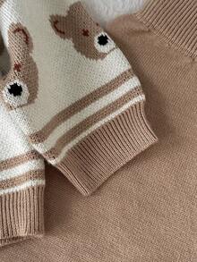 SHEIN Baby Boy Casual Cute Bear Pattern Crew Neck Sweater And Pants Set, Autumn/Winter Toddler Knit Two Piece Baby Knitted Set Baby Boy Winter Sets Baby Boy Two Piece Toddler 2 Piece Winter Clothing Baby Boy Clothes Long Sleeve Infant Boy Clothes With Bear Baby Boy Knitted Set Baby Outfits Unisex For Fall Baby Boy Clothes Long Sleeve Neutral Baby Clothes Baby Knit Outfit Knit Two Piece Toddler Baby Sweater Set Baby Boy Sweater Set Winter Baby Outfits Baby Bear Outfit Baby Knitwear Neutral Baby Clothes Unisex 2026 Baby Boy Beige Outfit - Multicolor - View 6