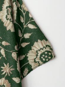 Linhara كنزة صوفية كاجوال قصيرة الأكمام مطبوعة بطبعات عشوائية للنساء ذوات الحجم الكبير، بياقة مستديرة وتريكو ملون، مناسبة للخريف والشتاء