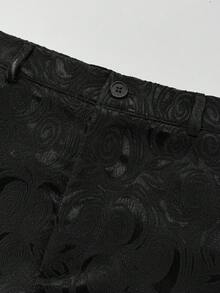 Manfinity AFTRDRK 男士复古双排扣背心和西装裤套装 - 黑色 - 查看 6