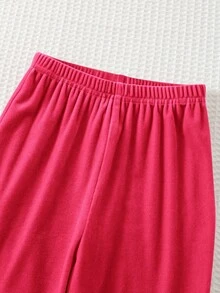 2pcs Baby Girl Crown & Letter Embroidered Fleece Crew Neck Long Sleeve Sweatshirt And Elastic Waist Jogger Pants Set Cozy Pixies Baby Girl Set Baby Girl Sweat Set Baby Girl Princess Casual Pant Sets Baby Girl Full Sleeve With Pant Baby Girl Full Sleeve Pant Baby Girl Casual Pant Sets - Hot Pink - View 6